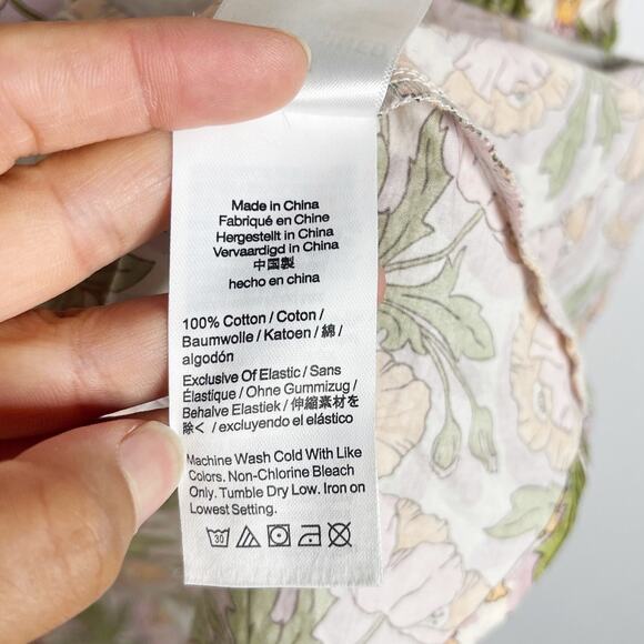 J Crew XXS Orange Purple Smocked Waist Mini Dress Liberty Butterfield Poppy - Picture 11 of 16